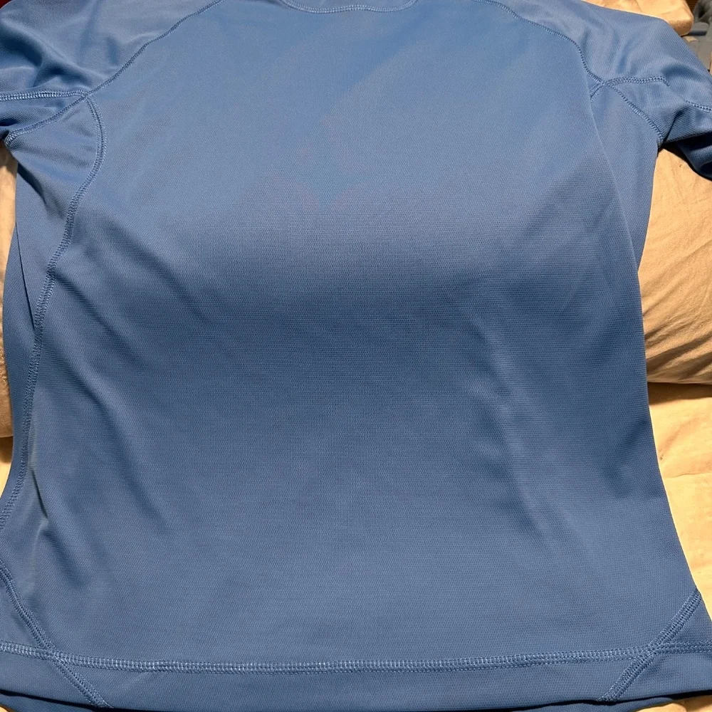 Lands End Summer Sun Shirt‎ Blue 10-12 Medium